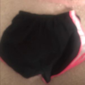 Black nike shorts with pink lining